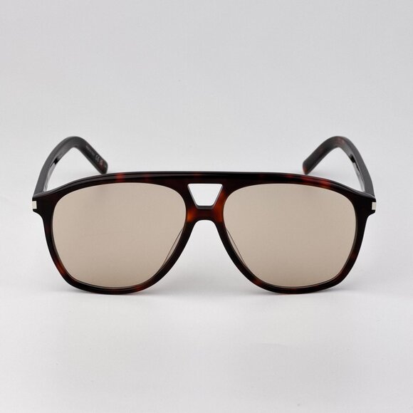 Saint Laurent DUNE Sunglasses – Havana Brown Aviator Frame | Model SL596 003 - Picture 4 of 13